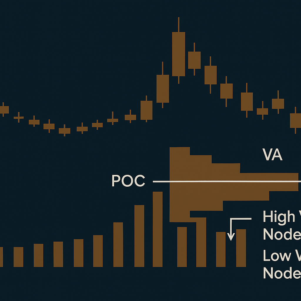 Volume Profile indicator with key zones