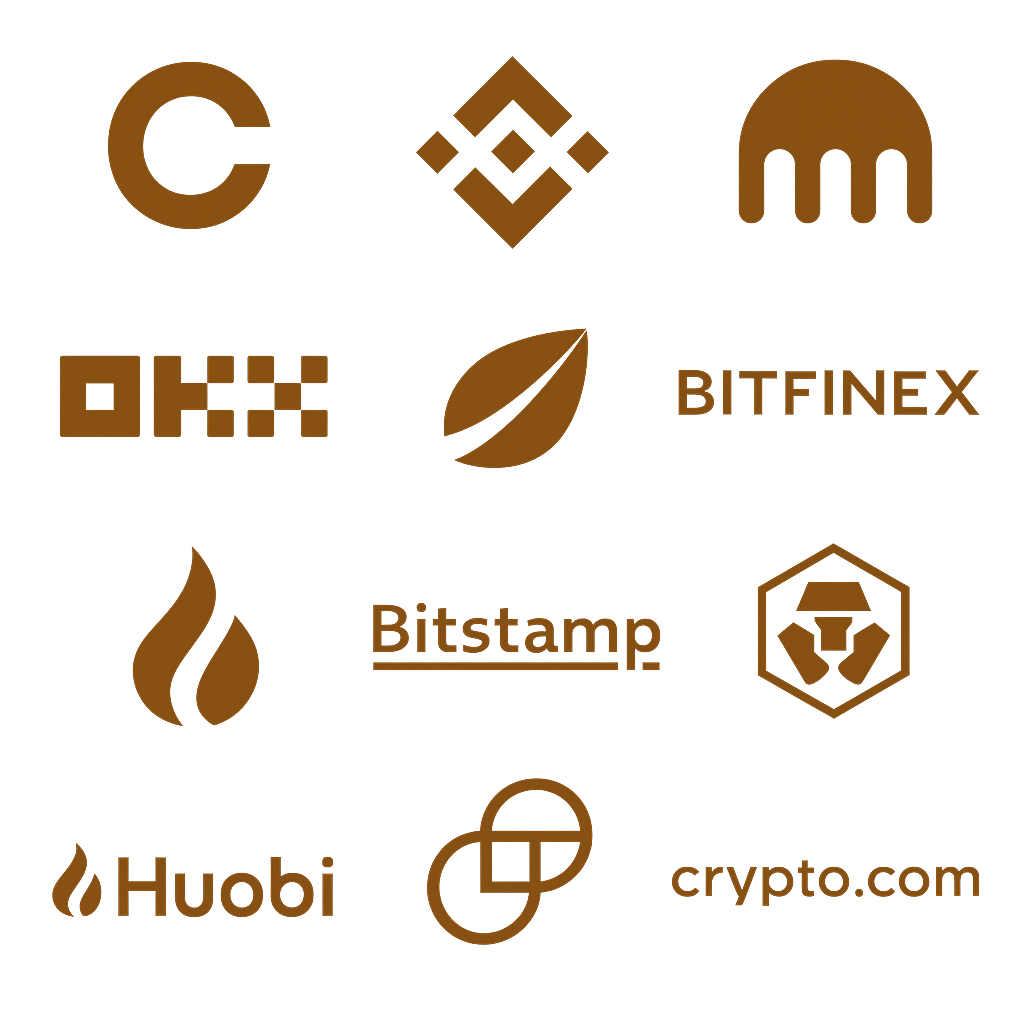 major cryptocurrency exchanges logo